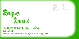 roza kovi business card