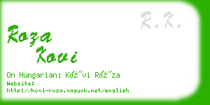 roza kovi business card